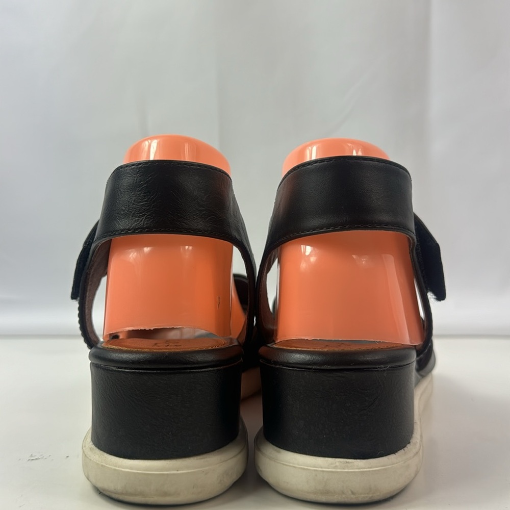 Euro Soft By Sofft Jena Black Leather Women's Wedge - Picture 5 of 13